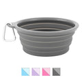 Collapsible Silicone Water Travel Bowl with Clip G629