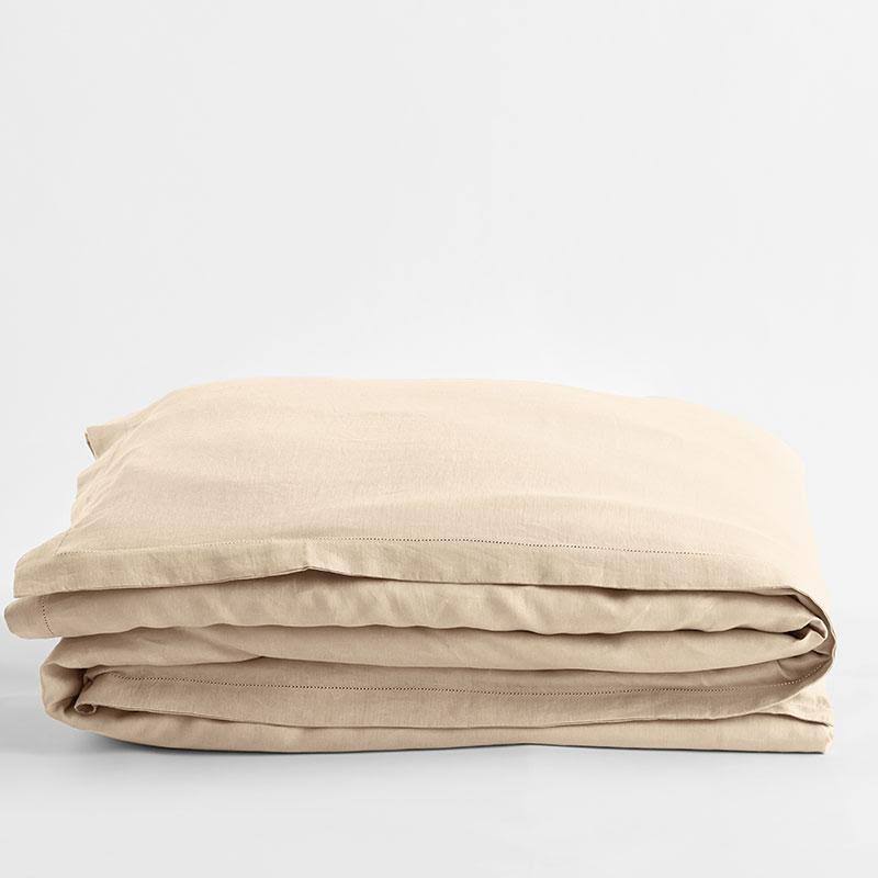 King Parchment White Linen Duvet Cover L700429