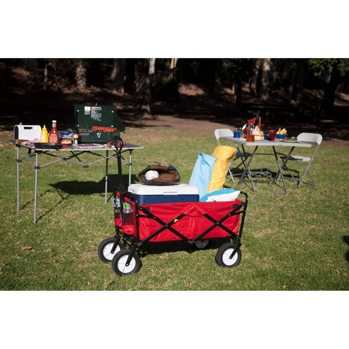 Collapsible Steel Frame Utility Wagon Cart (2 Pack) X1263