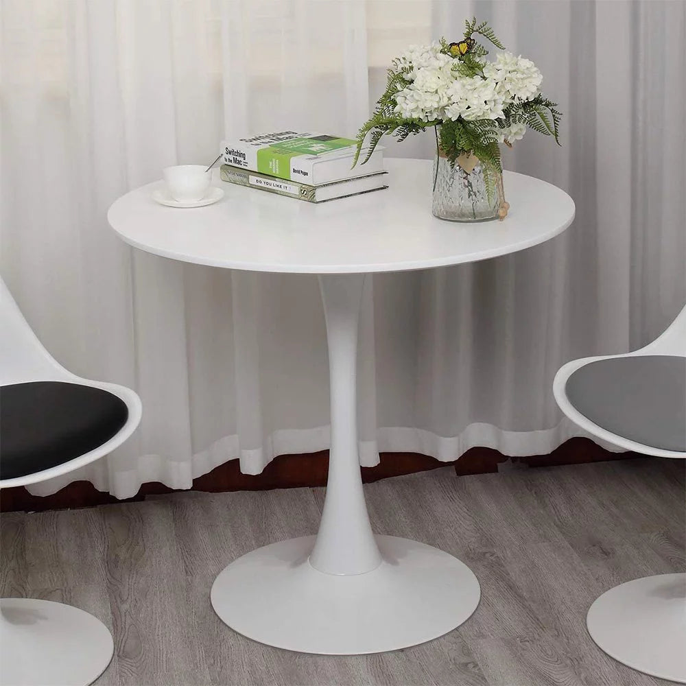 Round Pedestal Dining Table White K117382