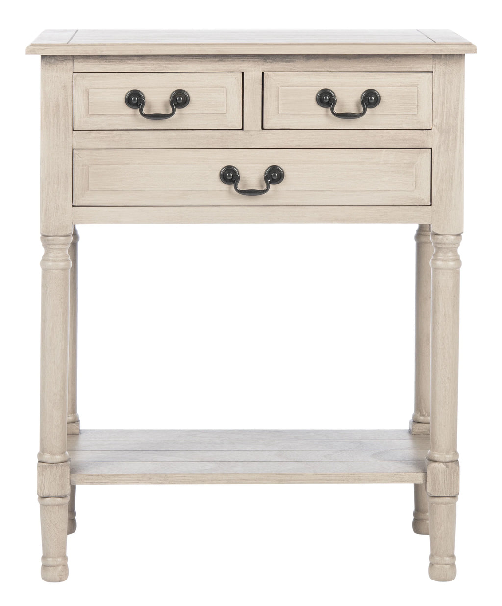 Off-White 3-Drawer Wood Console Table V977