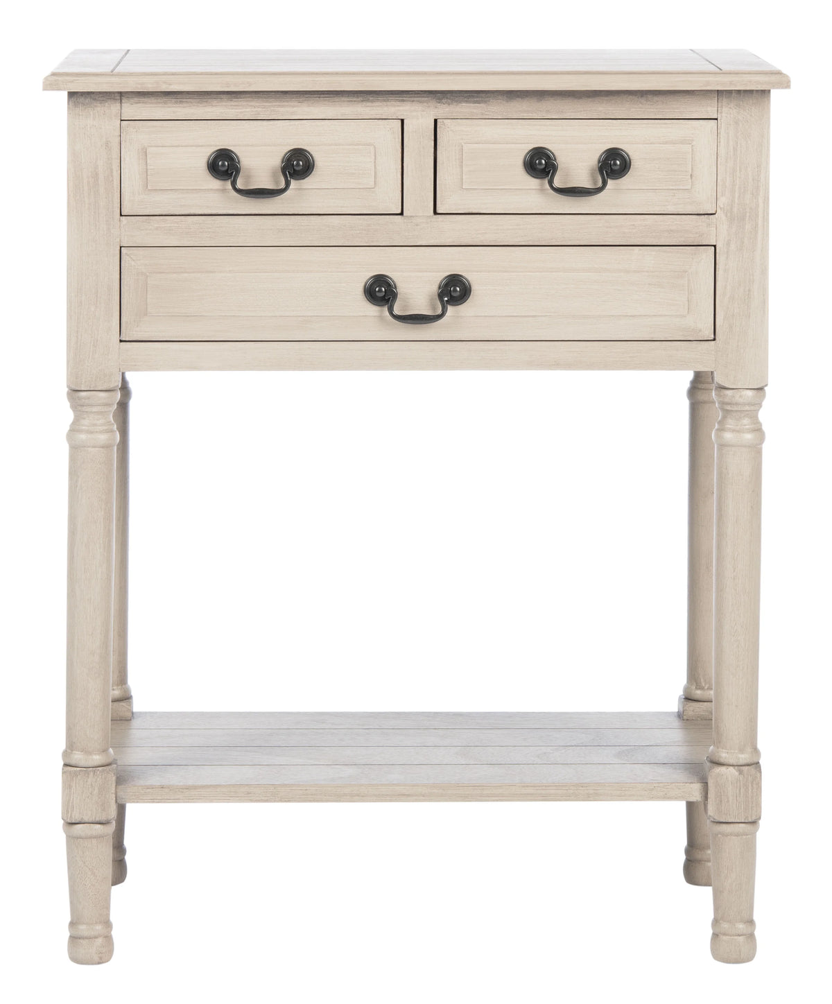 Off-White 3-Drawer Wood Console Table V977