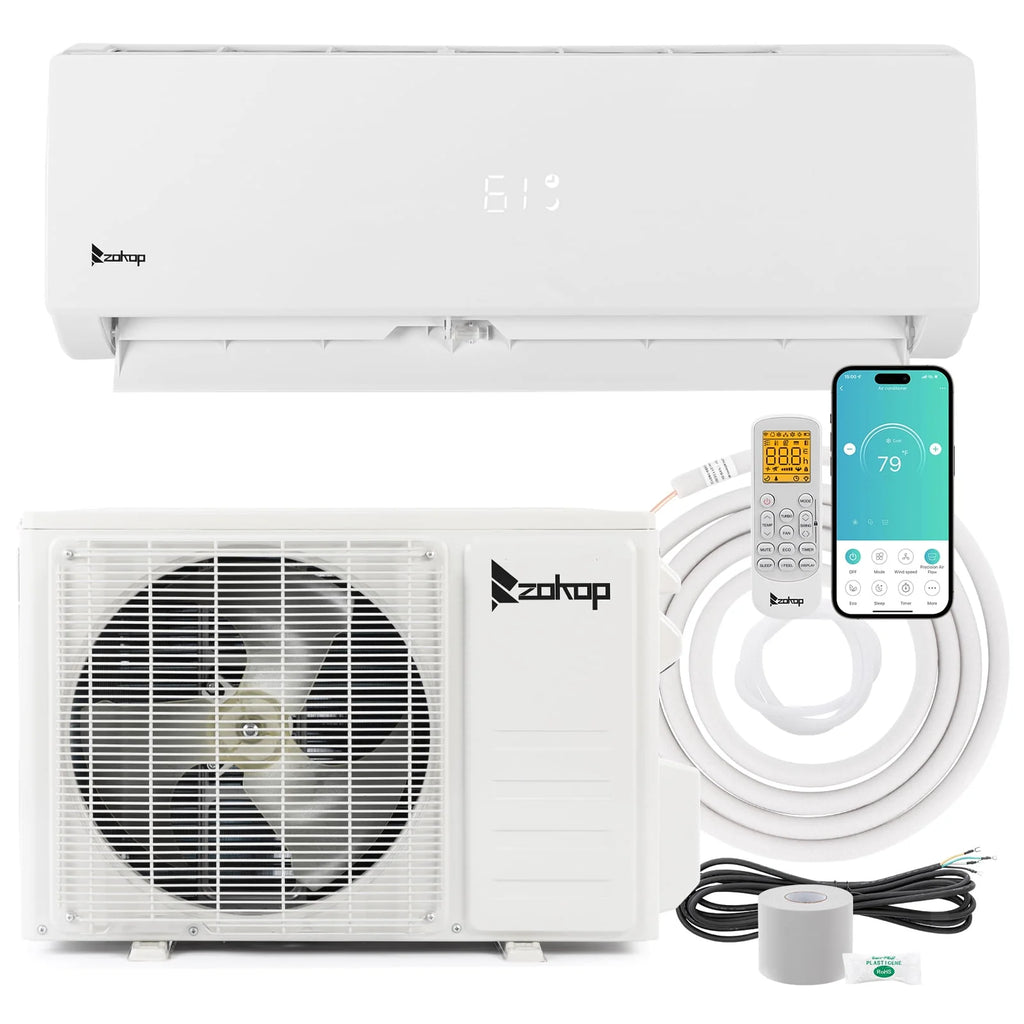 9000 BTU Wifi Enabled Mini Split Air Conditioner & Heater D86683