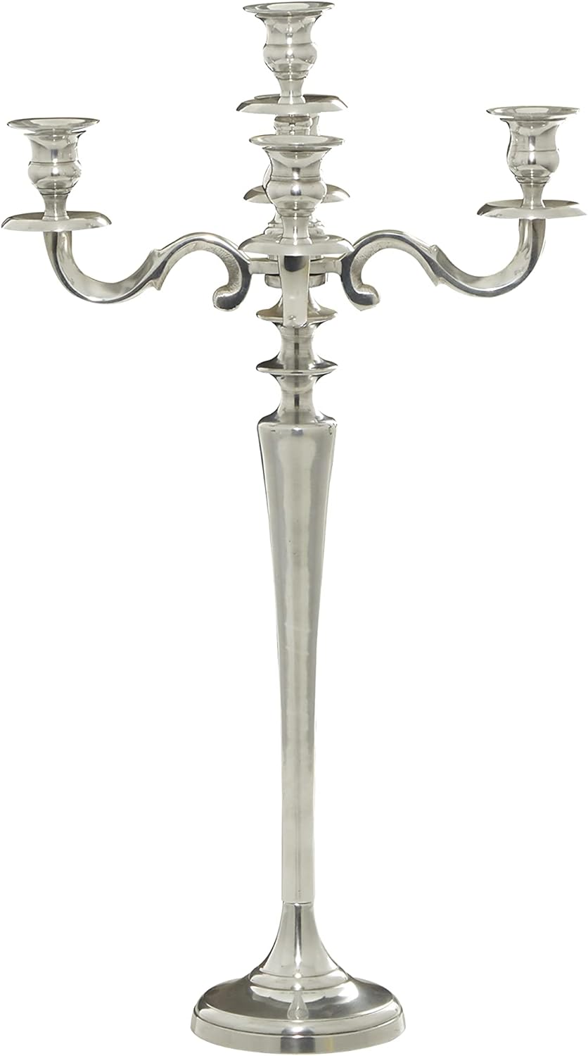 Aluminum Candelabra Holds 5 Candles Y258214
