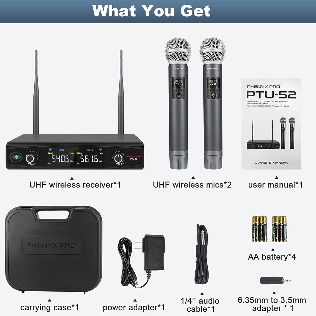 UHF Wireless Handheld Microphone System with Case K2619