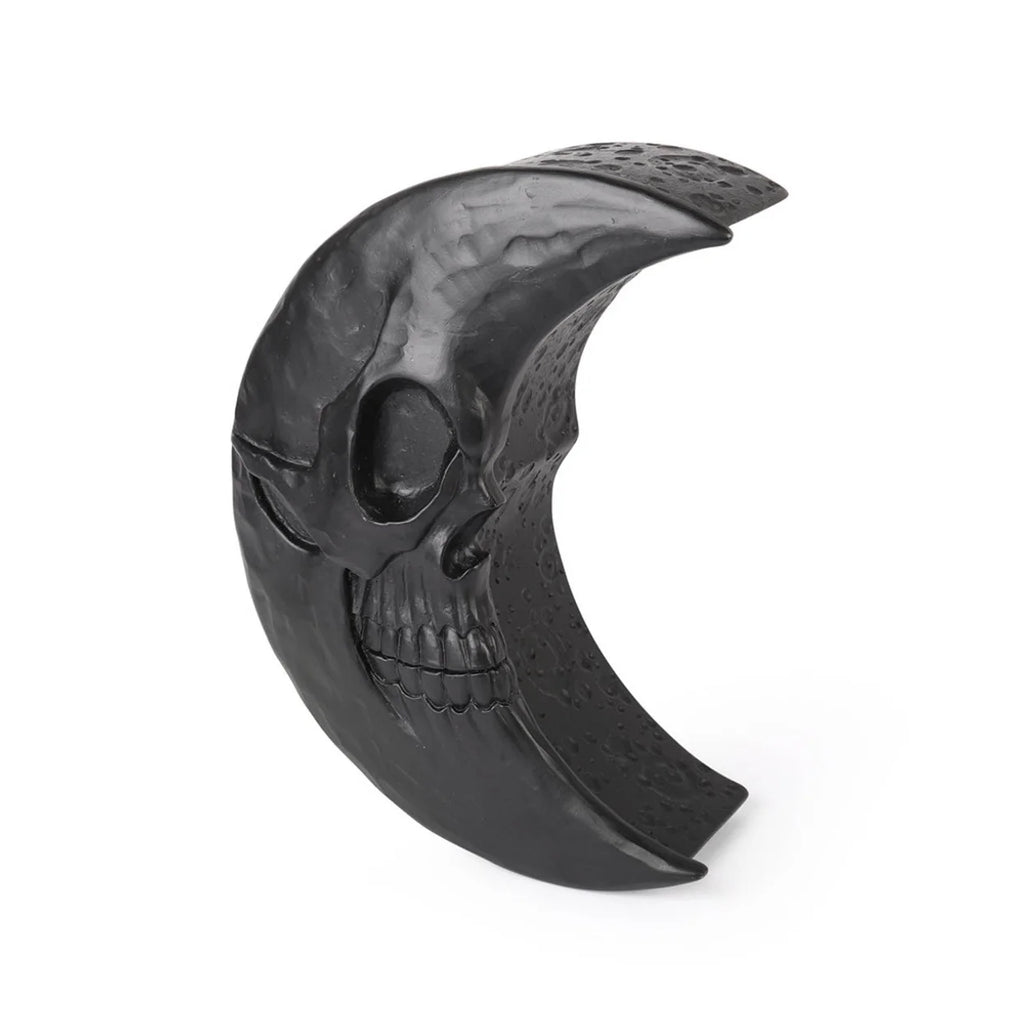 Matte Black Resin Skull Moon Box E157121