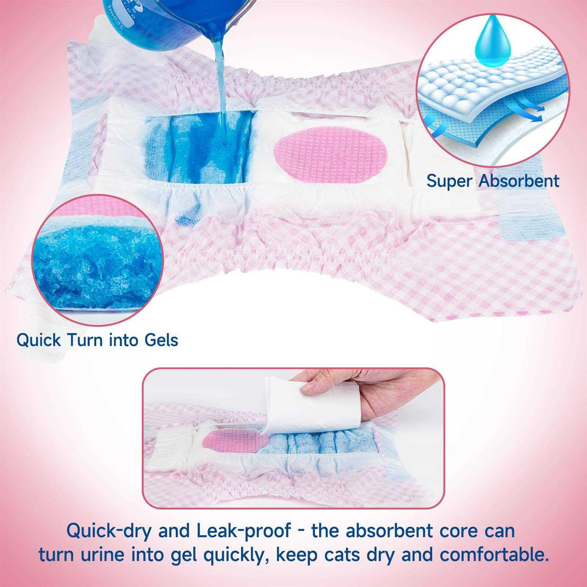 Soft Disposable Female Dog Diapers V850594