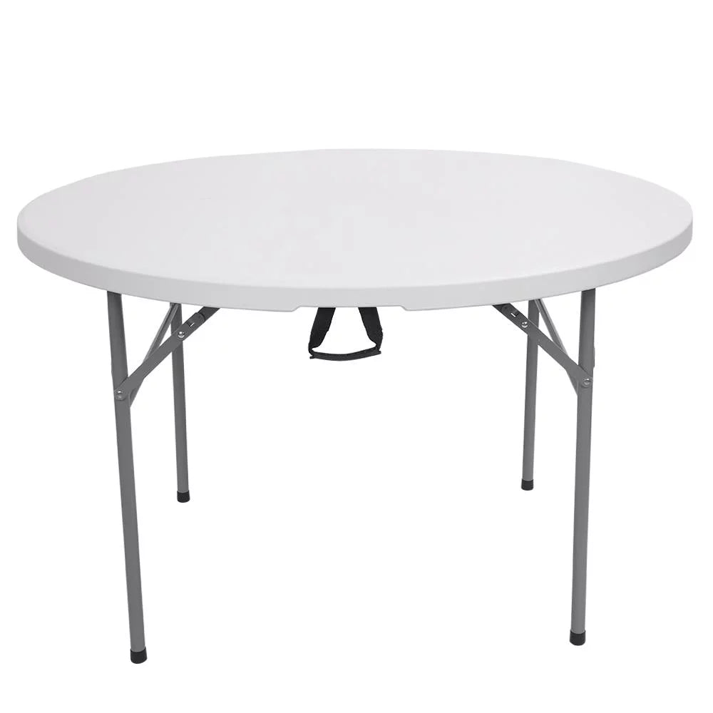 4 Ft White Round Folding Plastic Dining Table G760817