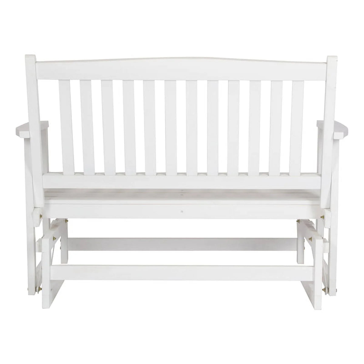 White Hardwood Outdoor Glider Loveseat R627