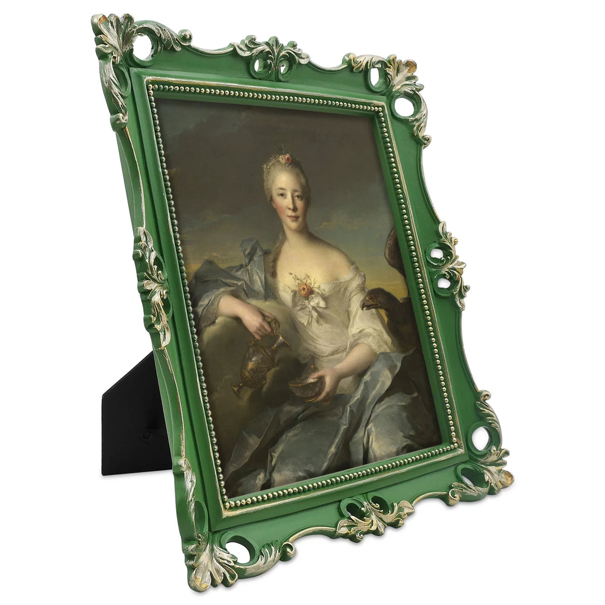 8x10 Picture Frames Moss Green with Gold Trim X884914