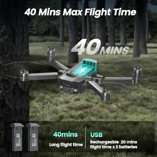 4k GPS Foldable FPV RC Camera Drone with 2 Batteries S4484