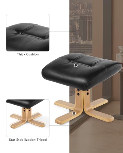 Faux Leather Recliner Chair with Ottoman H12068
