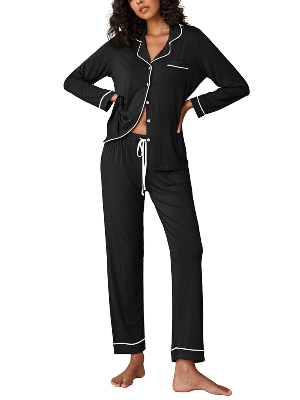 Two Piece Long Sleeve Pajama Sets P5220