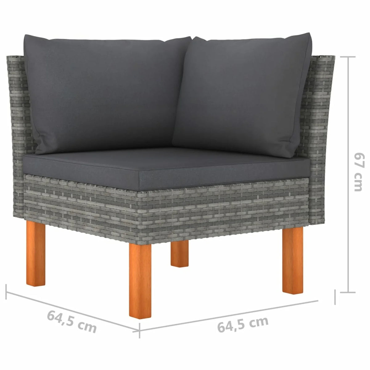 12 Piece Gray Poly Rattan Patio Conversation Set B31664