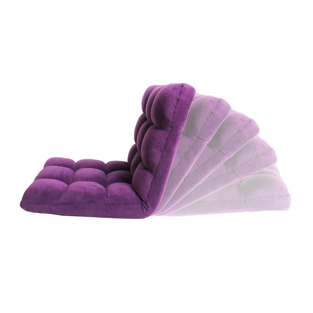 Purple Microfiber Quilted Recliner Chair D84499