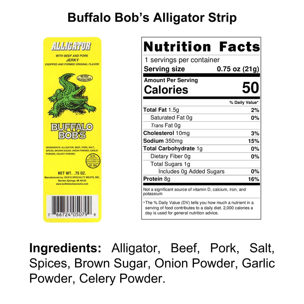 Alligator Jerky Strip 10 Pack F2735