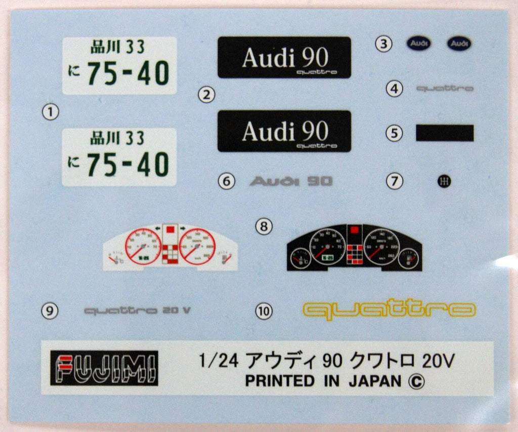 Audi 90 Quattro 20V 1/24 Scale Kit Q556