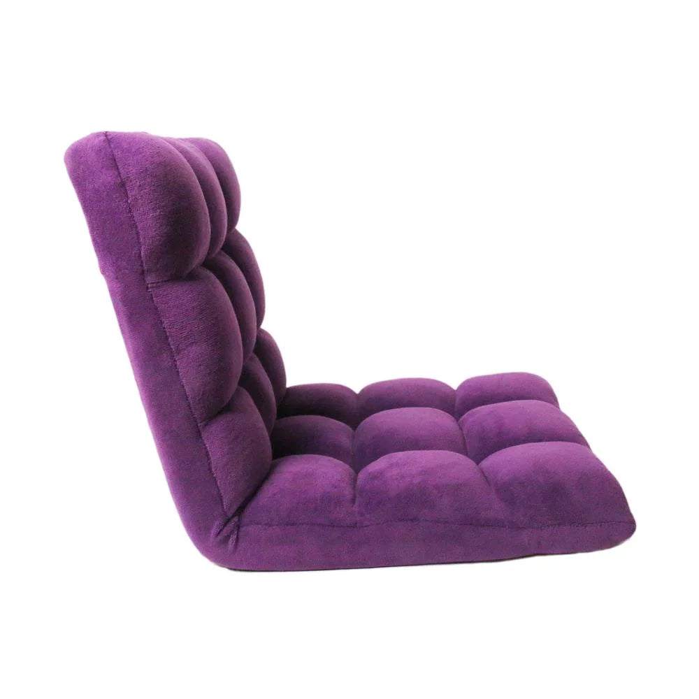 Purple Microfiber Quilted Recliner Chair D84499