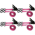 4 Pack Ratchet S-Hook Straps (8 FT) P2386