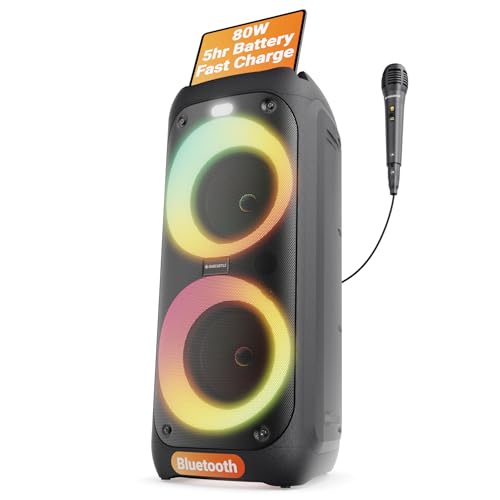 Portable Bluetooth Party Speaker with Wired Microphone M729600