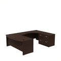 72" 2 Drawer U-Shaped Desk in Cherry W916777