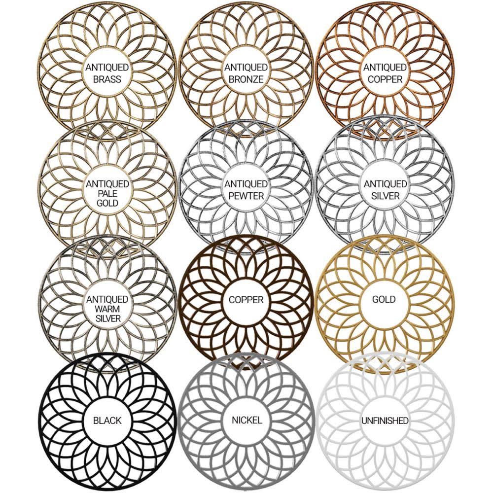 36x22OD x 13 1/8x22ID x 1x22P PVC Pierced Ceiling Medallion B46291