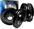 Black Drilled and Slotted Brake Rotors D95985