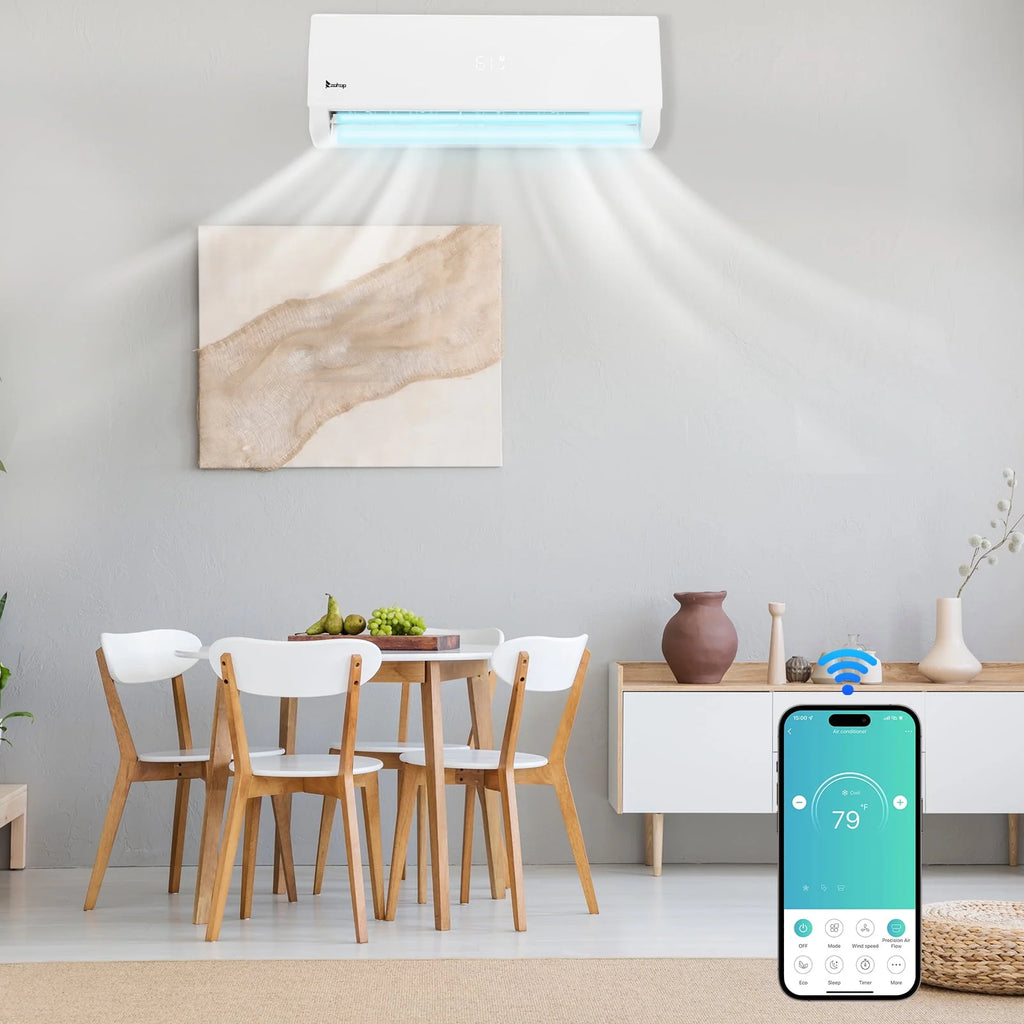 9000 BTU Wifi Enabled Mini Split Air Conditioner & Heater D86683