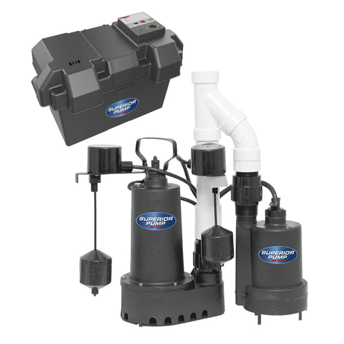1/2 HP Primary Pump Kit with 12V Backup Pump M3735