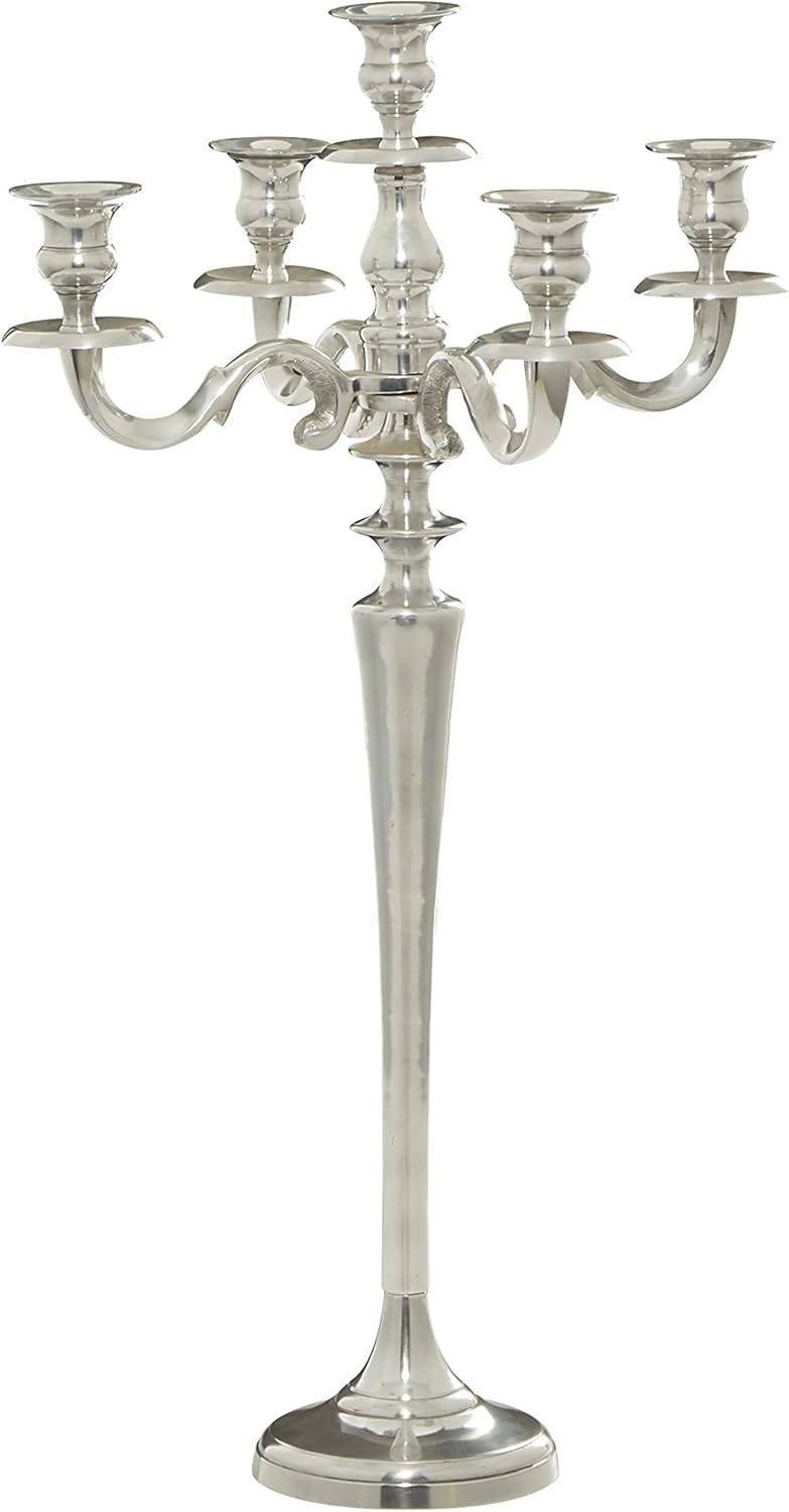 Aluminum Candelabra Holds 5 Candles Y258214