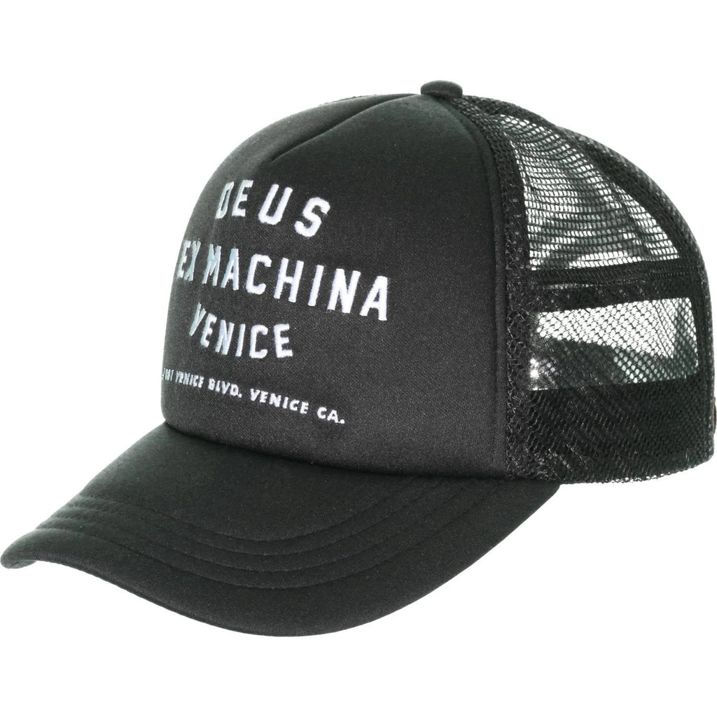 Black Curvy Trucker Cap C962397