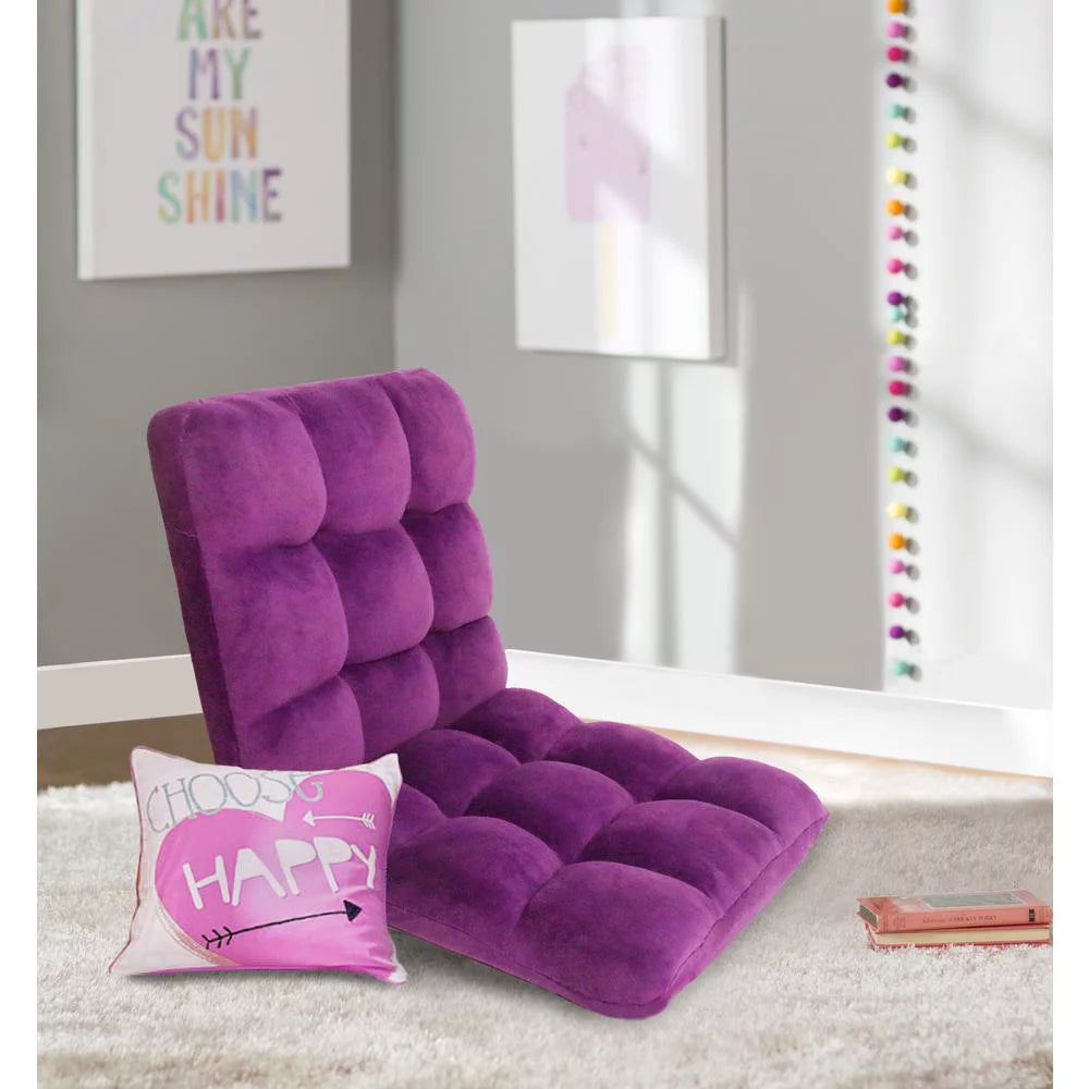 Purple Microfiber Quilted Recliner Chair D84499