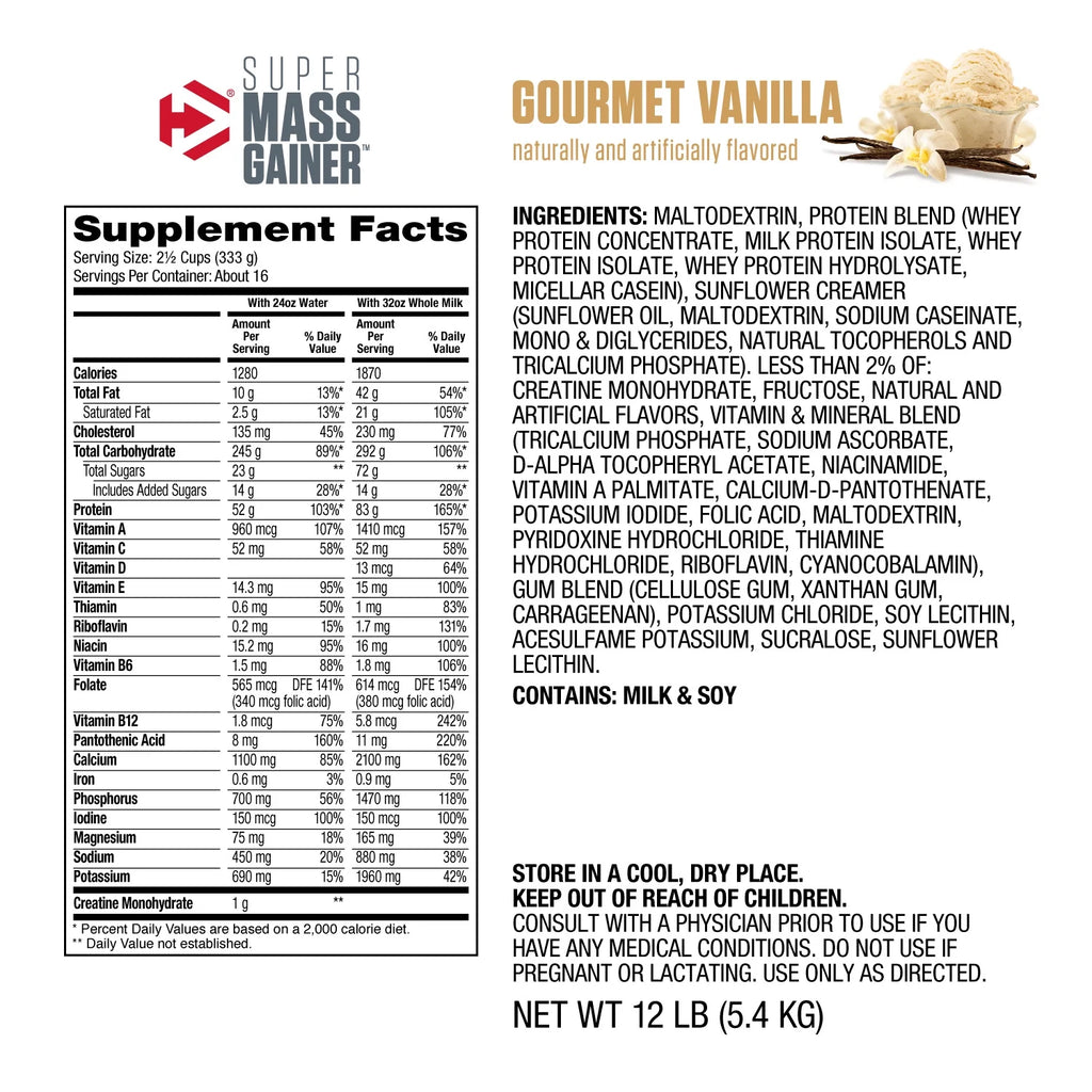 Gourmet Vanilla 12 lb Mass Gainer M1180
