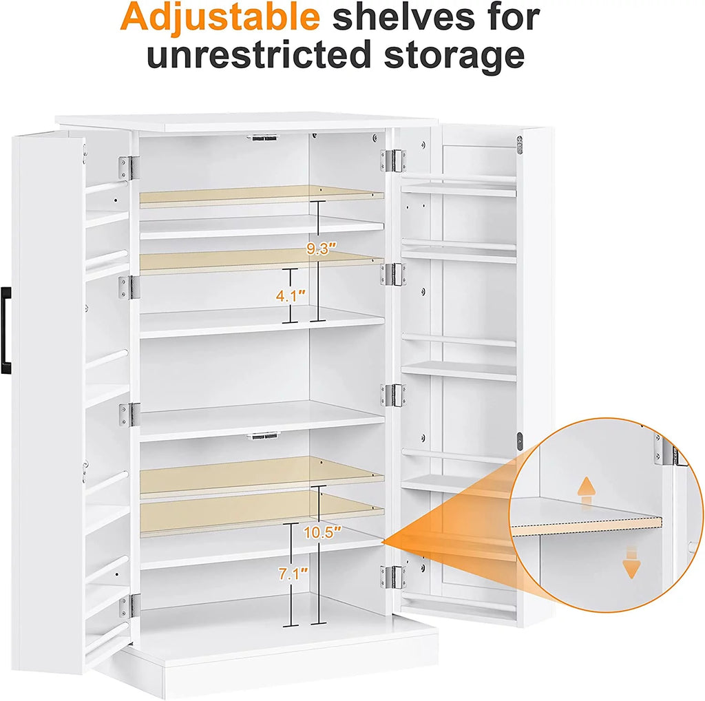 White Cabinet with Door and Adjustable Shelves P81184