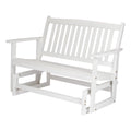 White Hardwood Outdoor Glider Loveseat R627