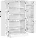 White Cabinet with Door and Adjustable Shelves P81184