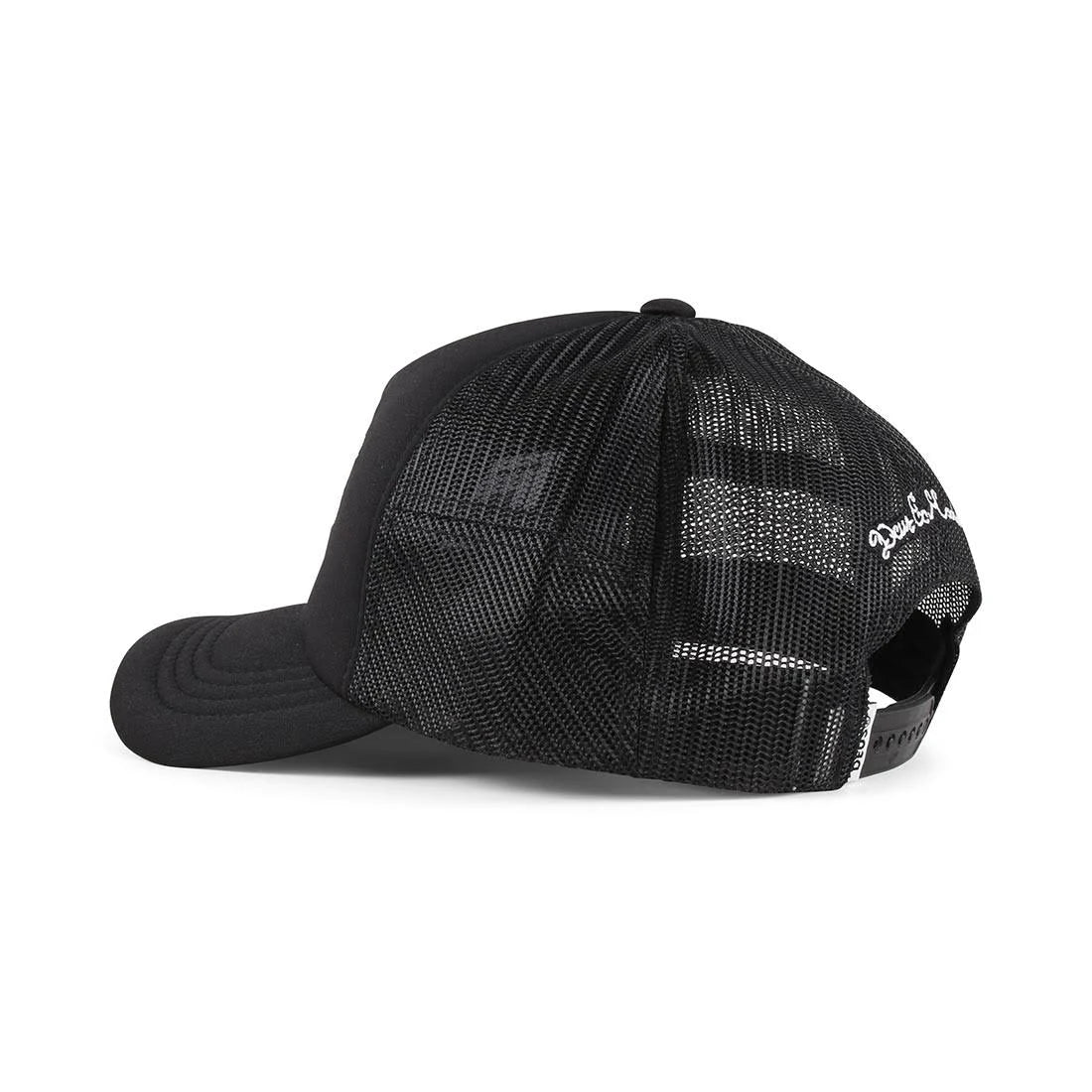 Black Curvy Trucker Cap C962397