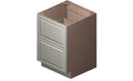 Antique White 2 Drawers Base Cabinet High-Density Fiberboard N876088