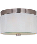 2-Light Flush Mount, Satin Nickel O443765