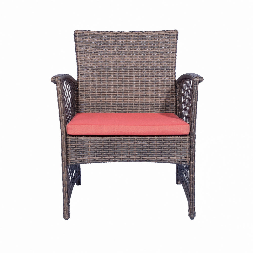 Orange Woven Rattan Sofa Set L312