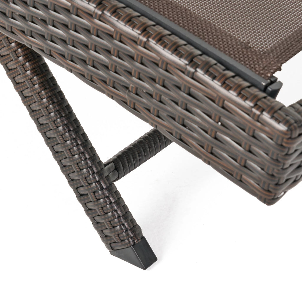 Brown Textilene Chaise Lounge set of 2 V766883