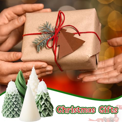 5 Pcs Christmas Tree Shaped Scented Soy Candles K47471