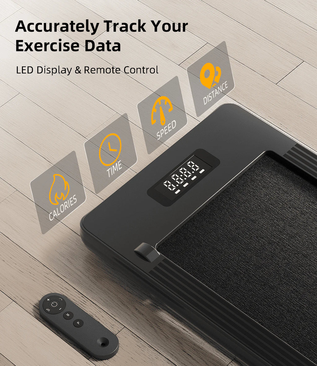 Foldable Under Desk Treadmill with Remote Control LED Display H864