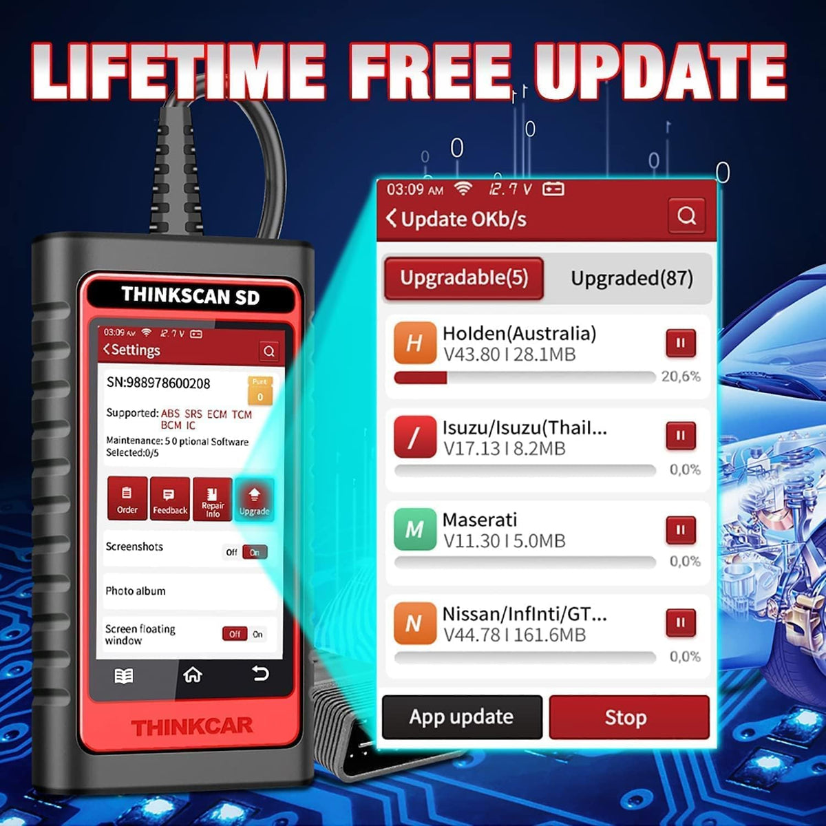 OBD2 Scanner Code Reader with 28 Reset Automotive Scan Tool Y861