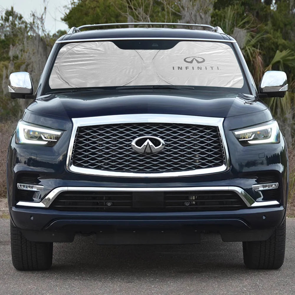 75.5"x 37.5" Silver Reflective Fabric Windshield Sun Shade D480670