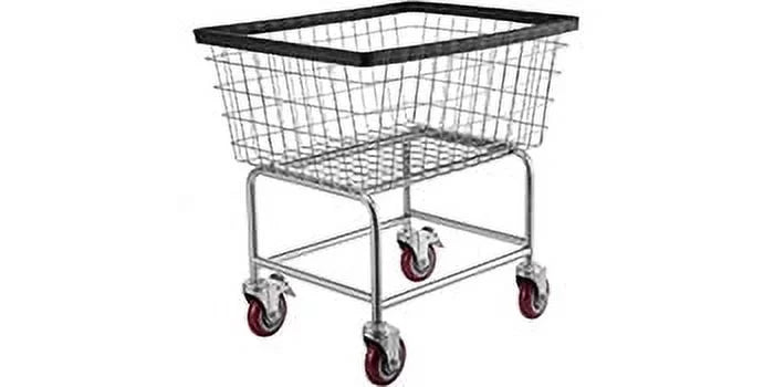 Wire Laundry Cart 2.2 Bushel Heavy Duty with Wheels O784