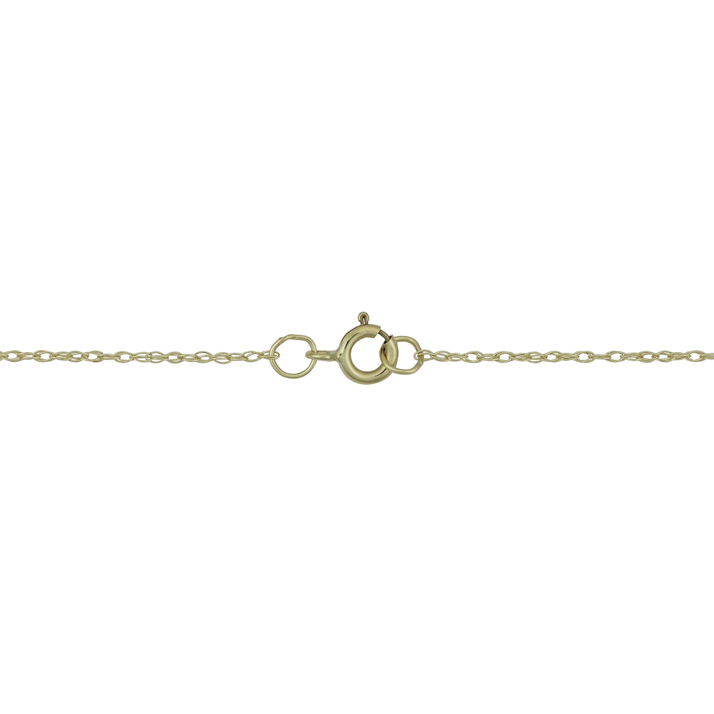 10k Yellow Gold Cross Pendant Rope Chain Necklace 18 inch L685679