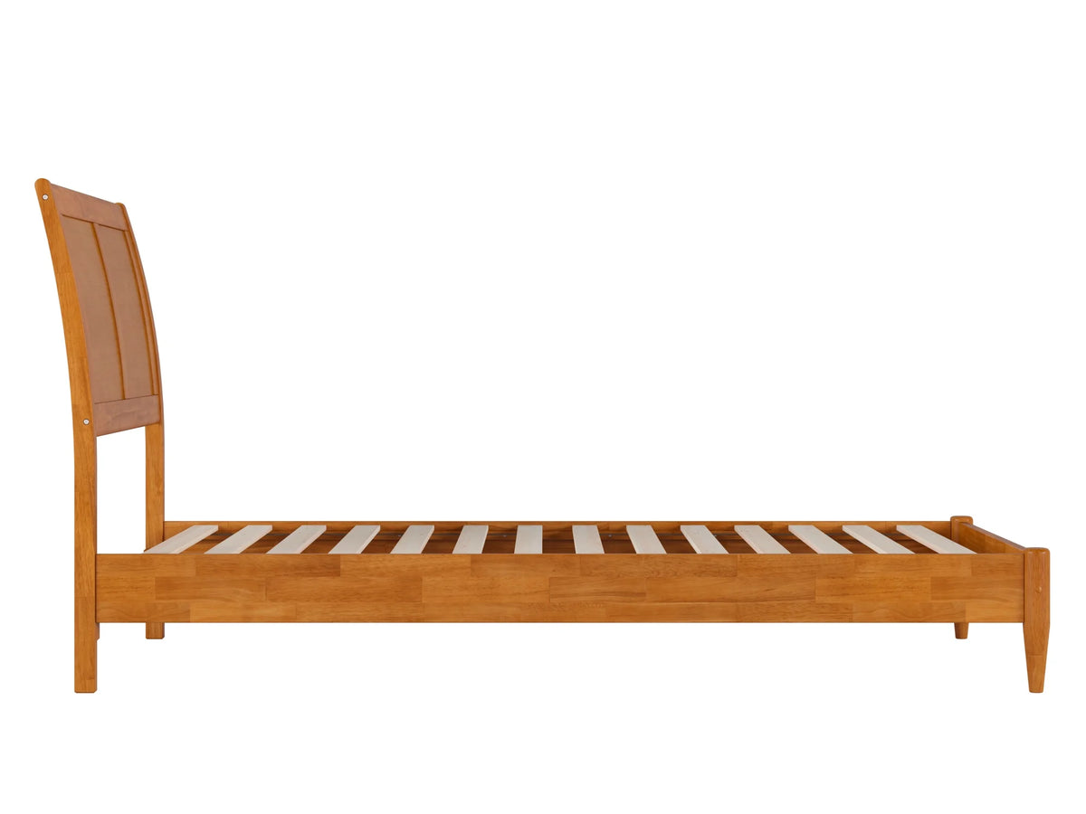 Twin XL Solid Wood Sleigh Platform Bed B4259