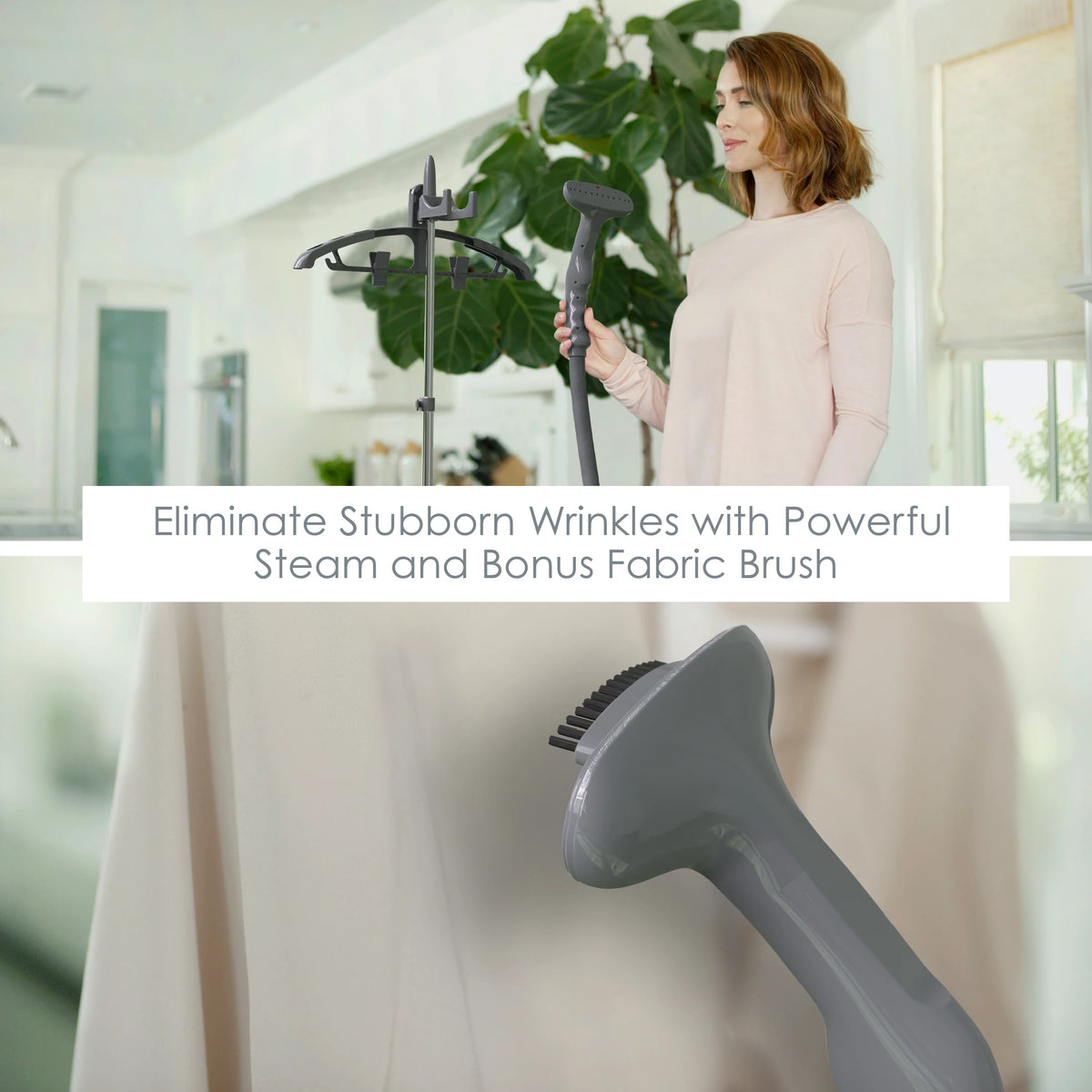 Standing Steamer with Garment Hanger and Fabric Brush S2601