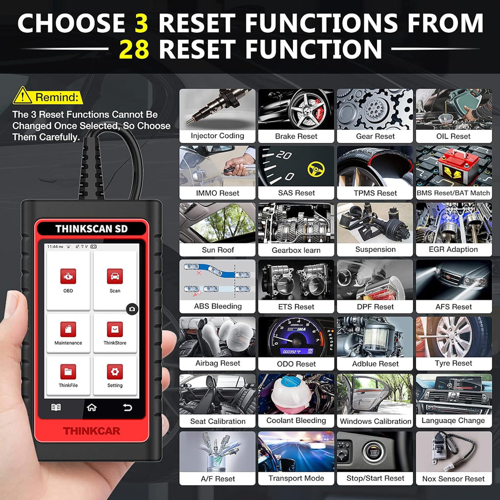 OBD2 Scanner Code Reader with 28 Reset Automotive Scan Tool Y861